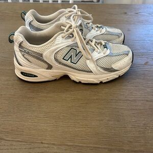 New Balance White and Gray Sneakers
